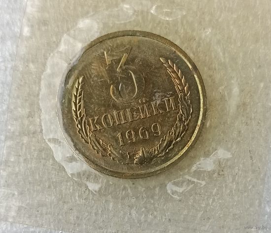 3  копейки 1969 год. Наборная