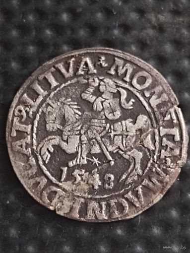 Полугрош 1548 г. Сигизмунд II Август, без мц.