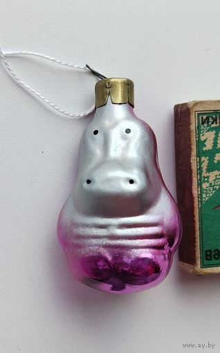 Ёлочная игрушка. Бегемотик. Н-64.