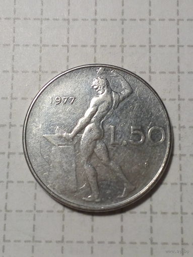 50 лир Италия 1977 год