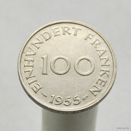 Саар 100 франков 1955