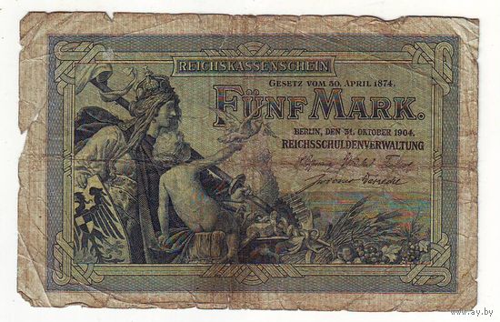 Германия. 5 марок 1874 г.