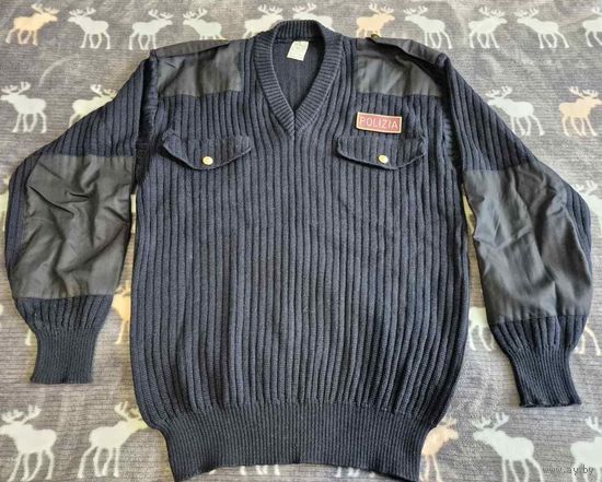 Свитер пуловер джемпер форменный итальянской полиции Эксклюзив!!!  Размер 48-50, рост 180 см. Состав: 80% шерст,     20% нейлон.