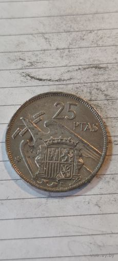 Испания 25 песет 1957