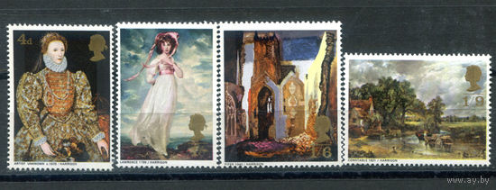 Великобритания - 1968г. - картины британских мастеров - 4 марки - полная серия, MNH [Mi 489-492]. #3-GB-Z-1-17