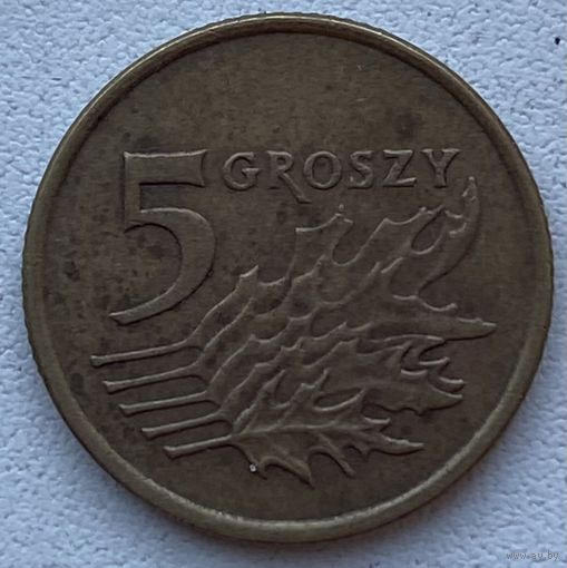 Польша 5 грошей 1991 г.