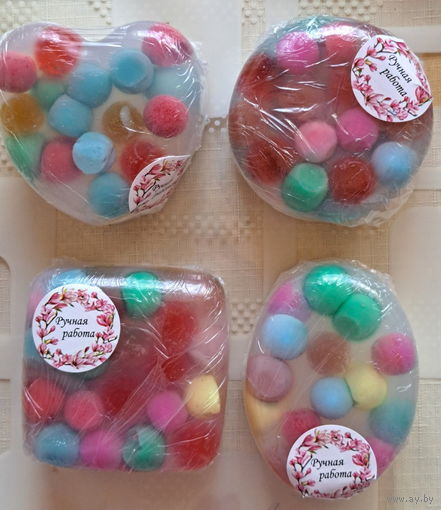 Сувенирное мыло ручной работы на подарок, мини-открытка в подарок