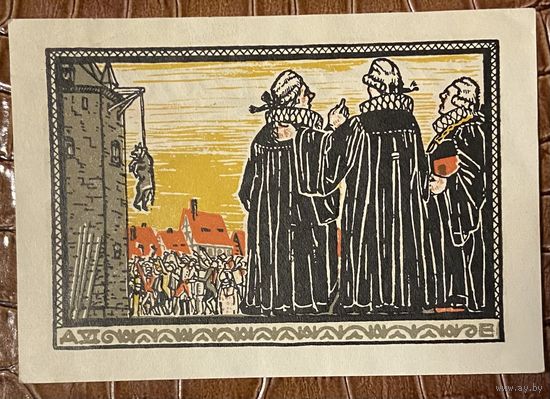 Нотгельд 50 пфеннигов 1921 год. Шёппенштедт,. Веймарская республика