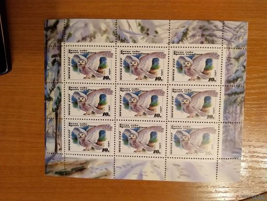 1990 СССР малый лист чистый MNH** фауна птицы (с-14)