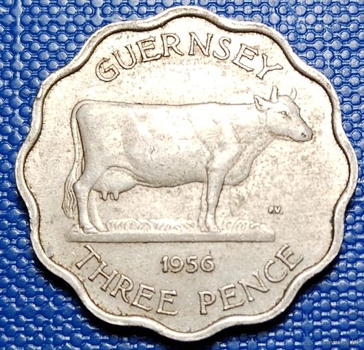 Гернси 3 пенса 1956 г.