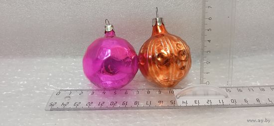 Ёлочные игрушки. Шарики из рельефного стекла. 1-46