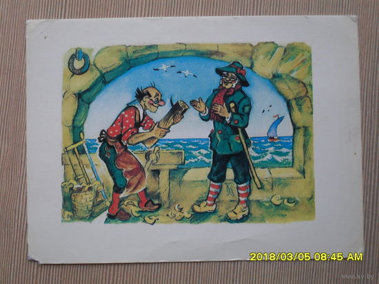 КОМПЛЕКТ ДЕТСКИХ ОТКРЫТОК "ЗОЛОТОЙ КЛЮЧИК" БУРАТИНО.1988г.