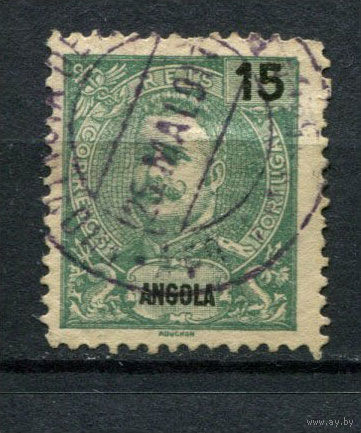 Португальские колонии - Ангола - 1903 - Король Карлуш I 15R - [Mi.79] - 1 марка. Гашеная.  (Лот 106AO)