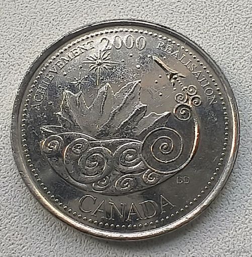 Канада 25 центов, 2000 Достижения 2-2-38