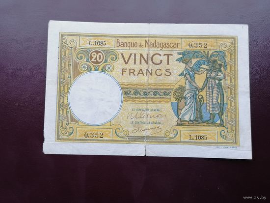 Мадагаскар 20  франков 1937