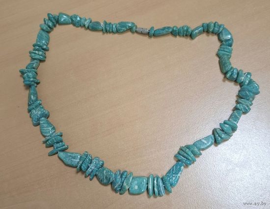 Бусы времен СССР. 57см. Камень. Бирюза. Эффектные