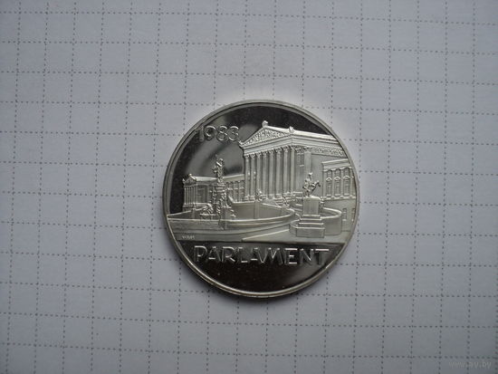 Австрия 500 шиллингов 1983 "100 лет зданию австрийского парламента" PROOF, серебро