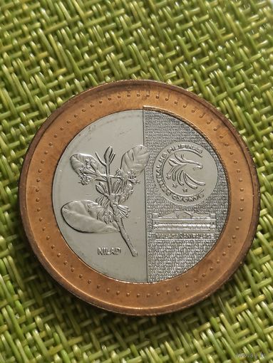 Филиппины 20 писо ( песо ) 2020г (- Мануэль Кесон - флора - биметалл )