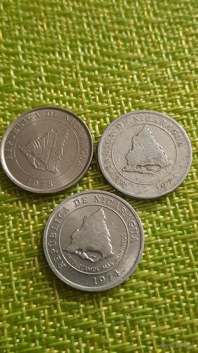 Никарагуа 10 сентаво 1974 г ( не ФАО без надписи , пореже )