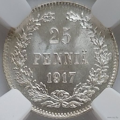 25 пенни 1917 с коронами!!! MS-66