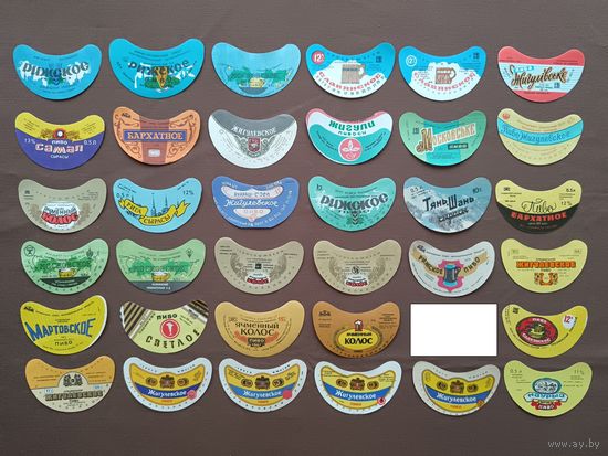 Пивные этикетки СССР и СНГ, цена за 1 шт., см. описание лота, ю-916 (3764)