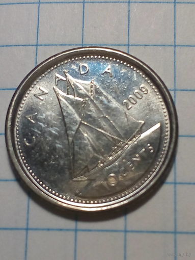 10 центов  Канада 2009  год.