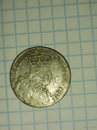 Монета 6 грошей(1756г.)Пруссия.Серебро.