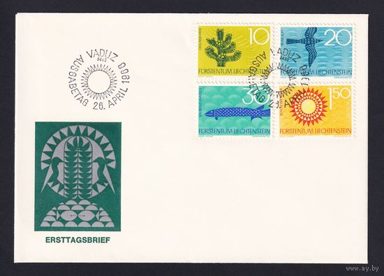 1.Lih. Лихтенштейн. КПД. 1966 г. Полная серия. Mi.##460-473.