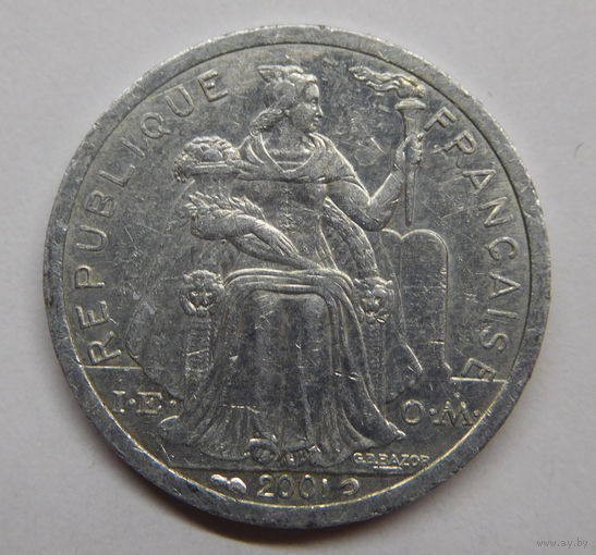 Французская Полинезия 1 франк 2001г