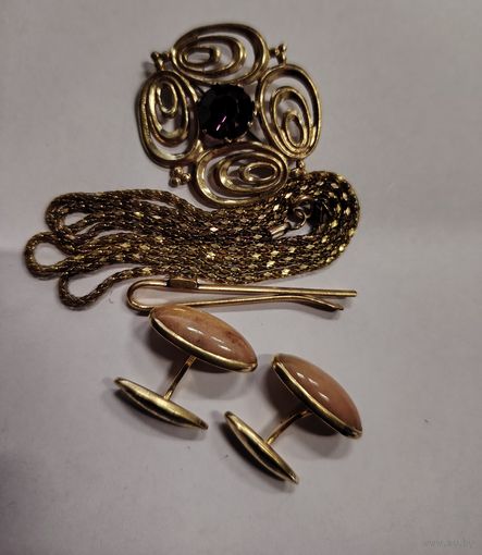 Лот бижутерии СССР позолота, без МЦ!!