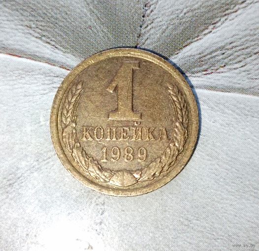1 копейка 1989 года СССР. Красивая родная патина!