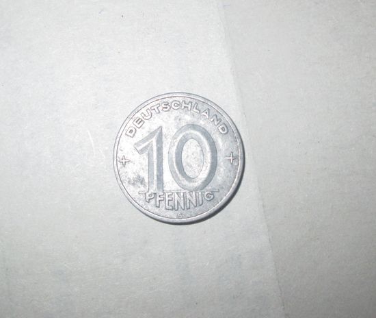 10 пфенингов 1949 года А Германия (ГДР) БРАК!
