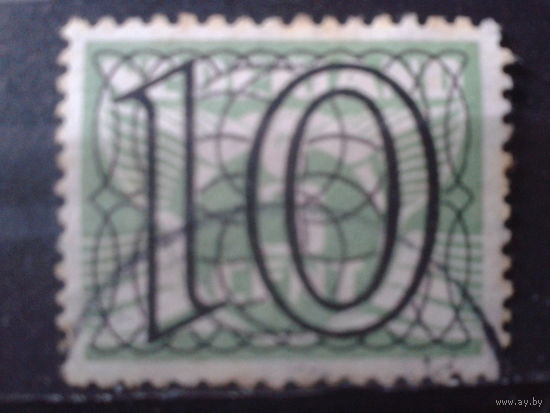 Нидерланды 1940 Фашистская оккупация Надпечатка 10