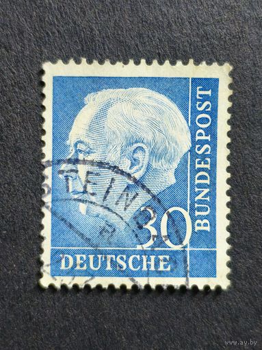 Германия 1954. Профессор, доктор Теодор Хойс (1884-1963), 1-й президент Германии
