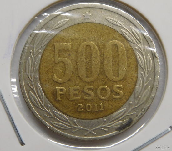Чили 500 песо 2011 г