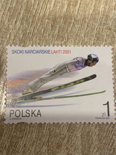 Польша 2001. Прыжки на лыжах. Lahti 2001. Марка из серии
