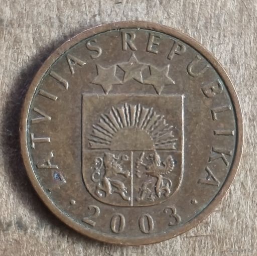 Латвия 2-я республика 1 сантим, 2003 г., KM# 15