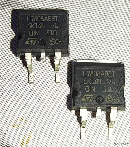 L7808AB2T ((цена за 5 шт)) Линейный стабилизатор напряжения 8В, 1.0А, D2PАK L7808AB L7808 7808