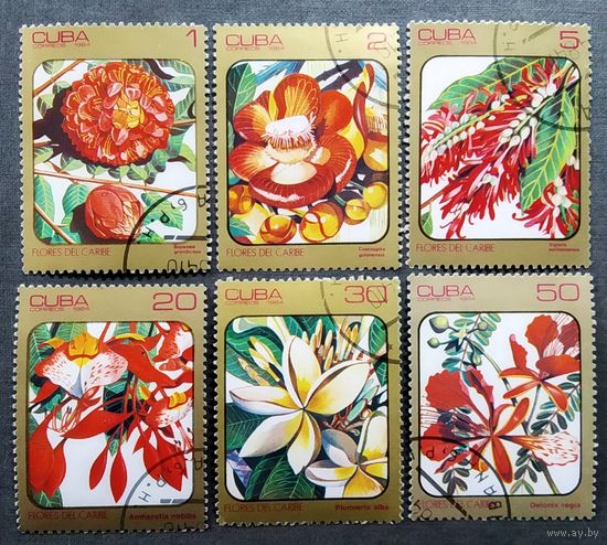 Марки Куба 1984 год Цветы