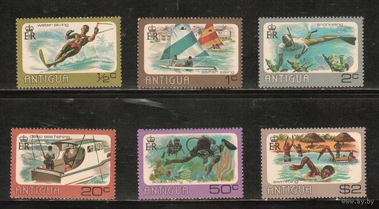 Антигуа-1976,(Мих.432-437) **  , Спорт, Водные виды спорта, Рыбалка