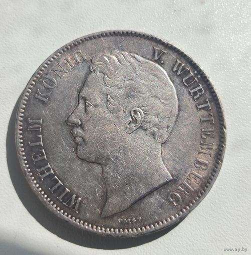 2 талера/ 3 1/2 гульдена 1840 Вюртемберг остатки блеска! Редчайшая!