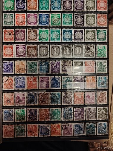 Лот гашенных стандартных марок ГДР