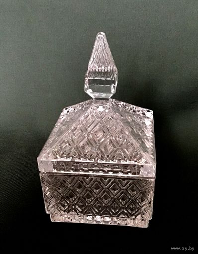 Ваза сахарница Хрусталь с алмазной огранкой Франция 1970 гг