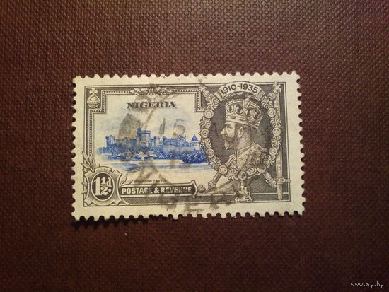 Британская Нигерия 1935 г.Король Георг V и Виндзорский замок./33а/