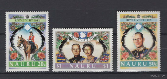 Науру / NAURU 1982 ** Королевский визит, серия 3 марки