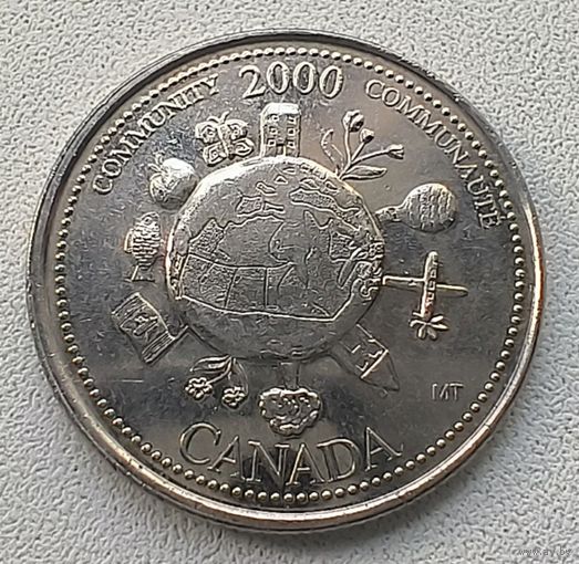 Канада 25 центов, 2000 Сообщество  2-2-39