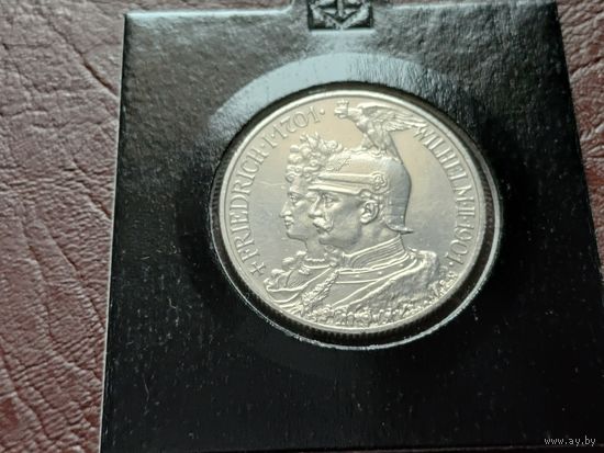 Германская империя 2 марки, 1901 200 лет Пруссии  ( СЕРЕБРО )  С РУБЛЯ