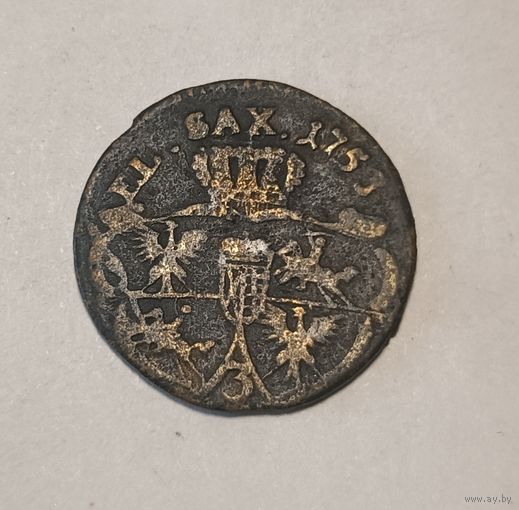 Аўгуст III Саксонскi. Грош 1753, пореже