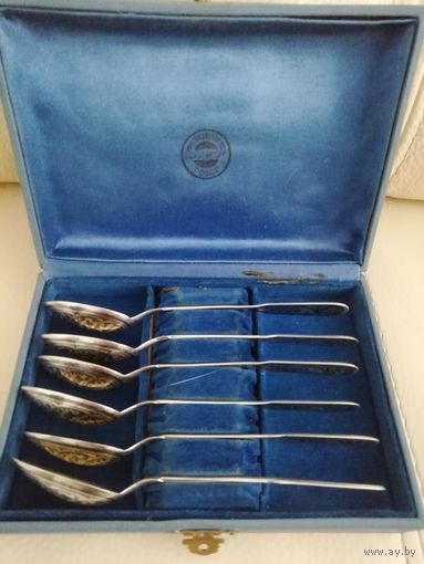 Ложки чайные серебро 875 пробы СССР Кубачи. Вес 153 гр.