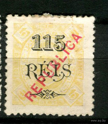 Португальские колонии - Мозамбик - 1915/1916 - Надпечатка REPUBLICA на 115 REIS вместо 5R - [Mi.172] - 1 марка. MH.  (Лот 127BD)